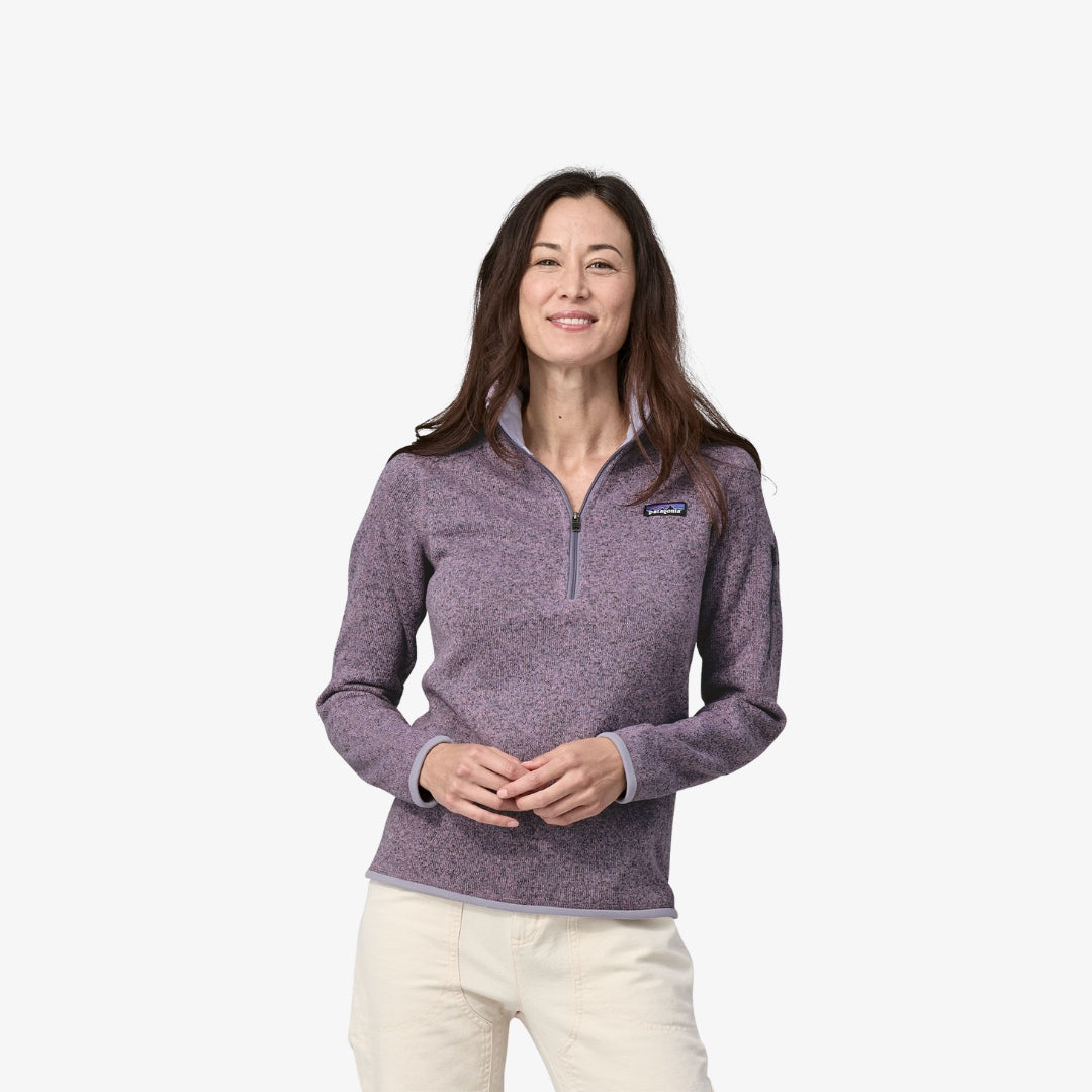 Patagonia Better Sweater 1 4 Zip Milkweed Mauve M Women